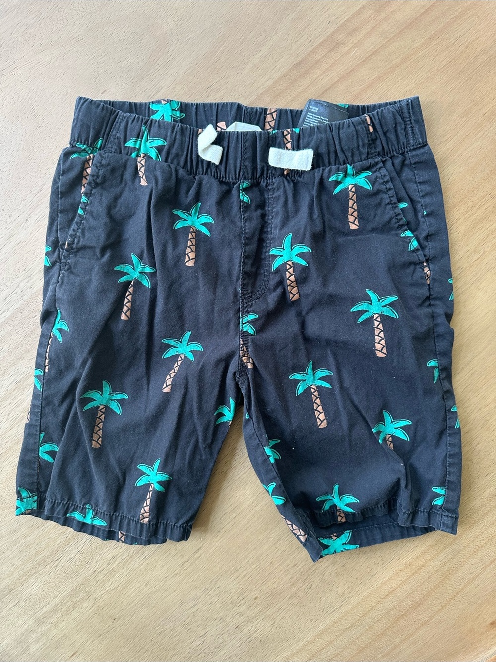 H&M Boys Navy Palm Tree Print Shorts, Size 7–8Y / 128